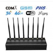Power Adjustable 8 Bands Cell Phone Signal WiFi GPS Jammer
