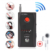 Bug Detector,RF Anti-Spy Wireless Detector,Hidden Camera Pinhole Laser Lens GSM Device Finder,Full-Range All-Round Portable Detector for Eavesdropping, Candid Video, GPS Tracker