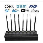 Power Adjustable 8 Bands Cell Phone Signal WiFi GPS Jammer